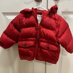 Burberry - boys 2 in 1 jacket. Red colour size 18months